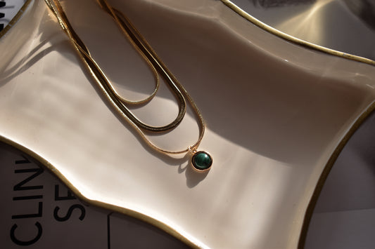 Layered Malachite Necklace