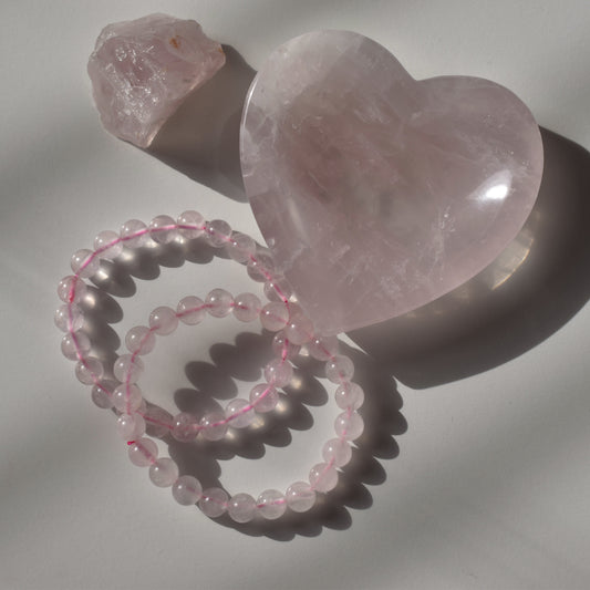 Rose Quartz Crystal Bracelet | Self Love & Healing