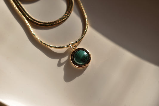 Layered Malachite Necklace