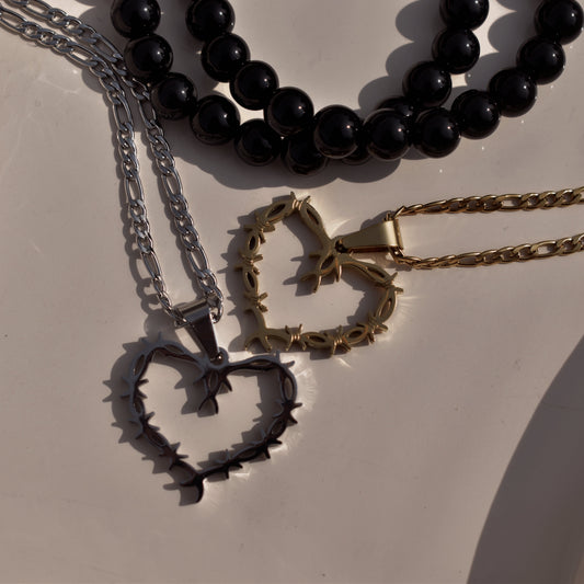 Barbed Wired Heart Necklace | Dark Feminine Collection