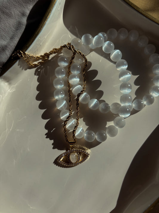 Divine Eye Protection Necklace | Moonstone