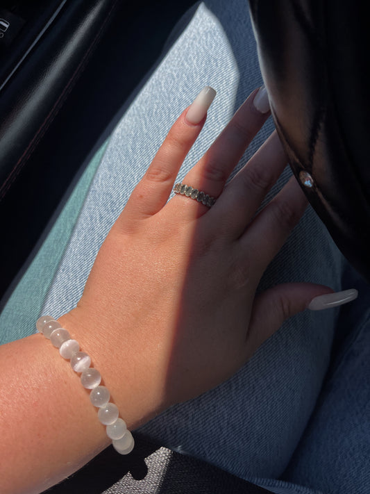 Selenite Crystal Bracelet | Aura Cleansing